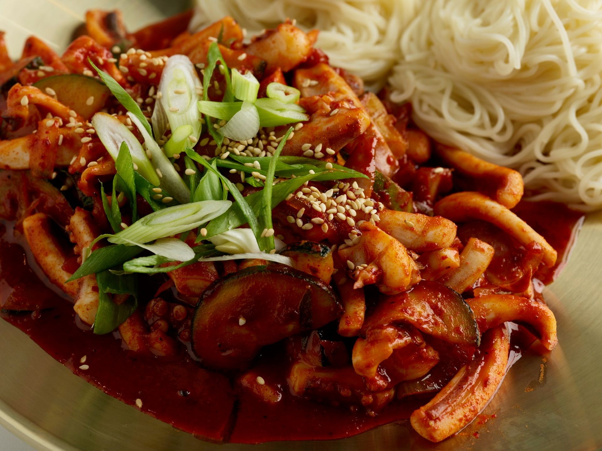 Spicy Squid with Somen